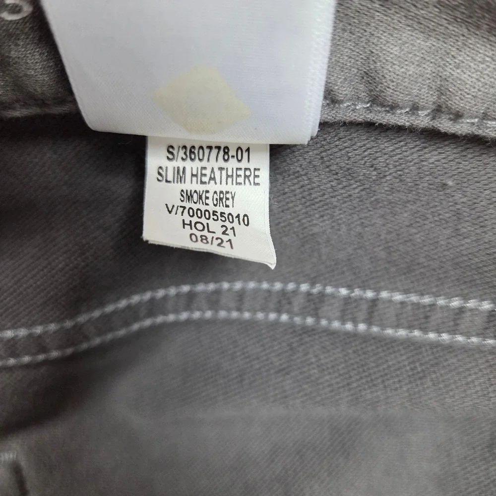 Banana Republic Traveler Pants Mens 33 x 34 Slim Fit Heathered Smoke Grey